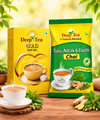 Deep Natural Wellness Tea – Tulsi, Adrak & Elaichi with Gold Fresh Tea