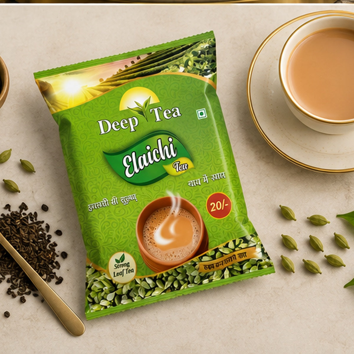 Deep Tea Elaichi Tea 250g | Refreshing Cardamom Flavour & Rich Aroma